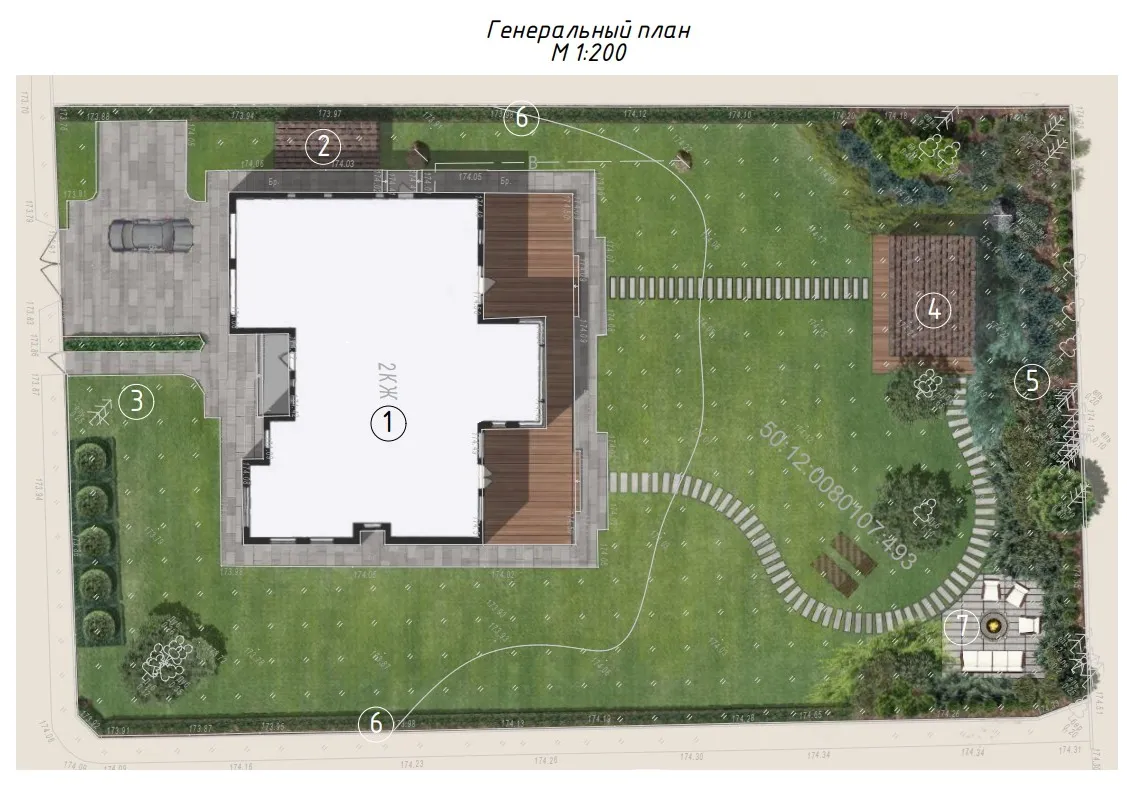 General plan of the Quiet Harbor site at 1:200