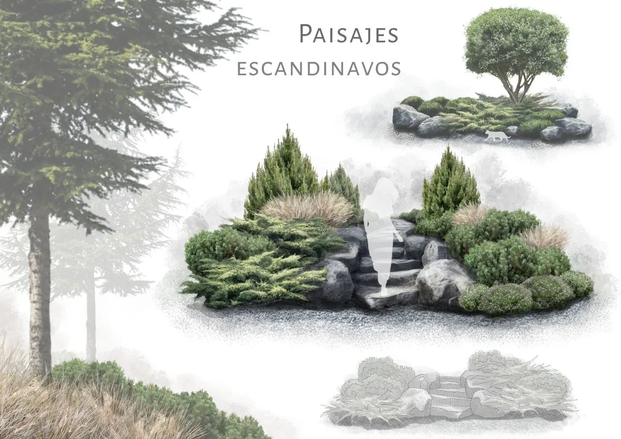 Scandinavian landscape — concept board