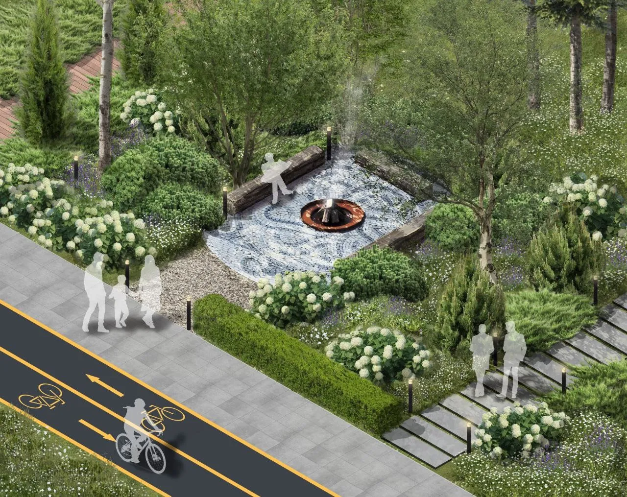 Garden masterplan — visualization